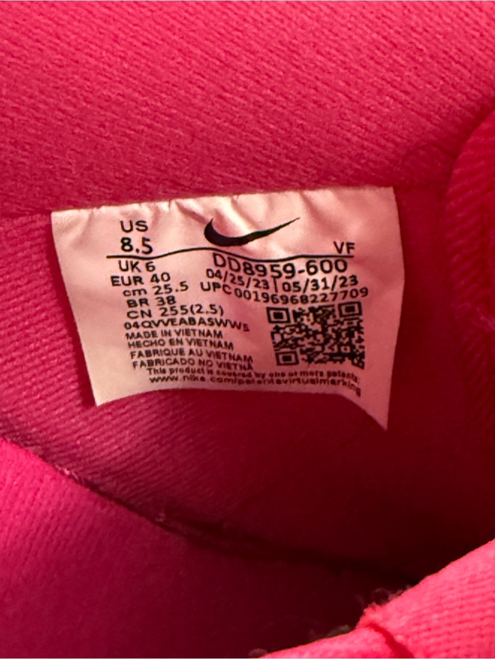Nike Hot Pink Air Force 1 - Picture 3 of 3